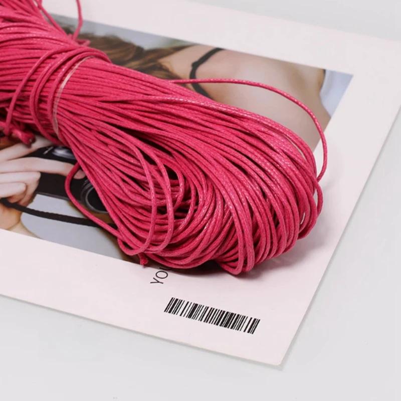 Crushed Ice Texture Colorful Pu Strap Findings Round Faux Leather Cord String Weaving Rope Diy Necklace Bracelet Making 45M 2Mm