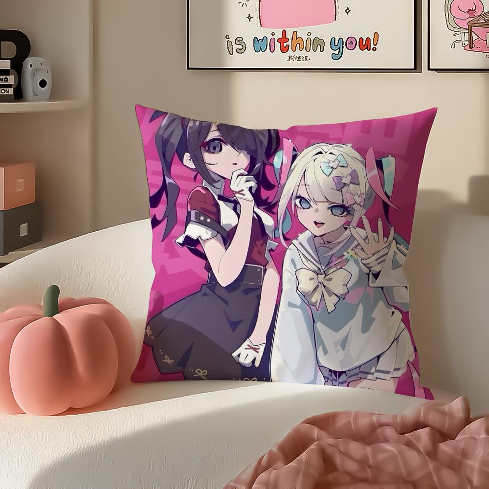 Addictive Satirical Game NNeedy Streamer Overload Cushion Cover Pillowcase Short Plush Invisible zipper Room Sofa Cushion Cover
