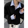Herren Herbst/Winter Plus Samt Schwergewicht Fake Zweiteiler Kragen Hoodie - Trendiges, Locker geschnittenes Langarm Casual Sweatshirt