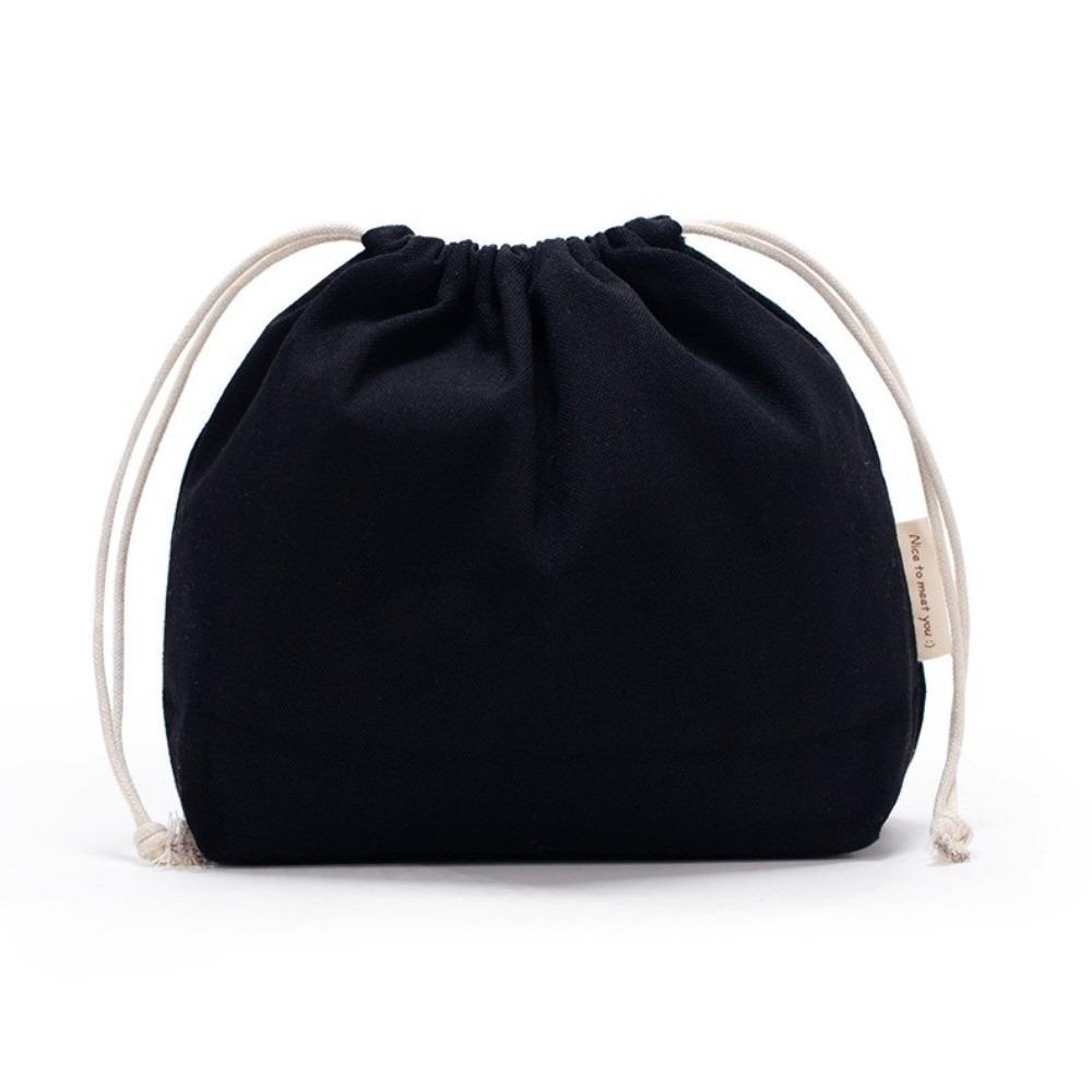 Multi-Use 27*20cm Drawstring Storage Bag Reusable Solid Color Canvas Bag Jewelry Bag for Candy Gift Package