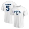 [Fanatics] Fanatics Los Angeles Dodgers Freddie Freeman Name and Number T-Shirt Kids White ML25AS007J WHITE (WHITE)