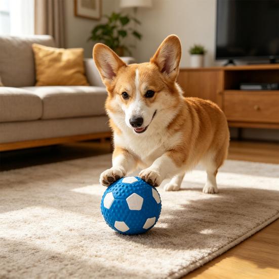 Dog Toys with Sound Latex Chew Balls Raised Texture Teeth Cleaning Flexible Balls Relieve Boredom And Anxiety Chew Toy