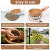 4Pcs 10 Inch Hanging Flower Basket Outdoor Coco Liner Round Hanging Flower Pot with Chain and Hook Metal Plant Basket for Garden