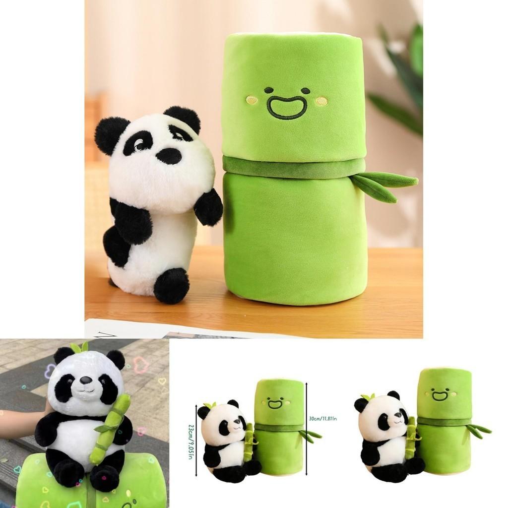 Authentic Panda Plush Toy With Bamboo Perfect Souvenir From China!