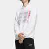 Adidas Neo Casual Sports Print Loose Fit Pullover Hoodie Men Tops White GV3526