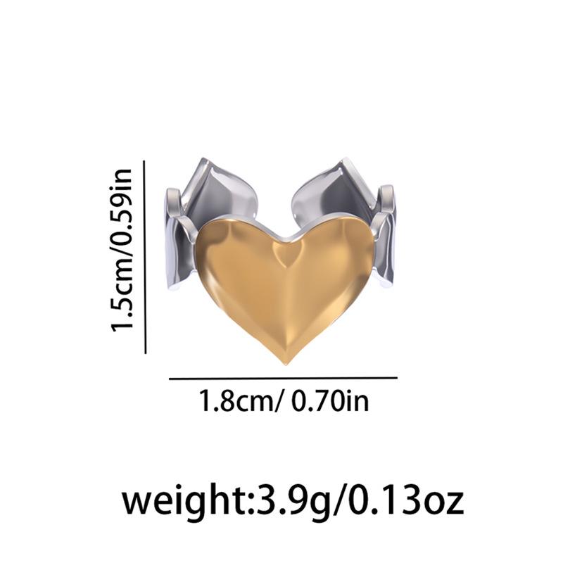 Colorfast Geometric Titanium Steel Women's Ring, Minimalist Design, Simple & Fashionable Stainless Steel Finger Ring