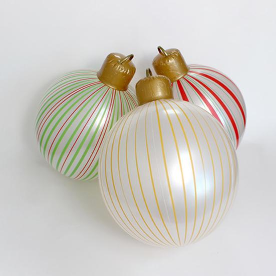 16" Riesige Aufblasbare Weihnachtsbaumkugeln Große PVC Blasball Dekorationen für Innen Außen Hof Rasen Veranda Dekor