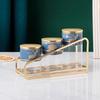 Food Storage Container, Glass Sealed Jar with Lid, Kitchen Storage Bottle, Household Moisture-proof Tea Can, Metal Rack