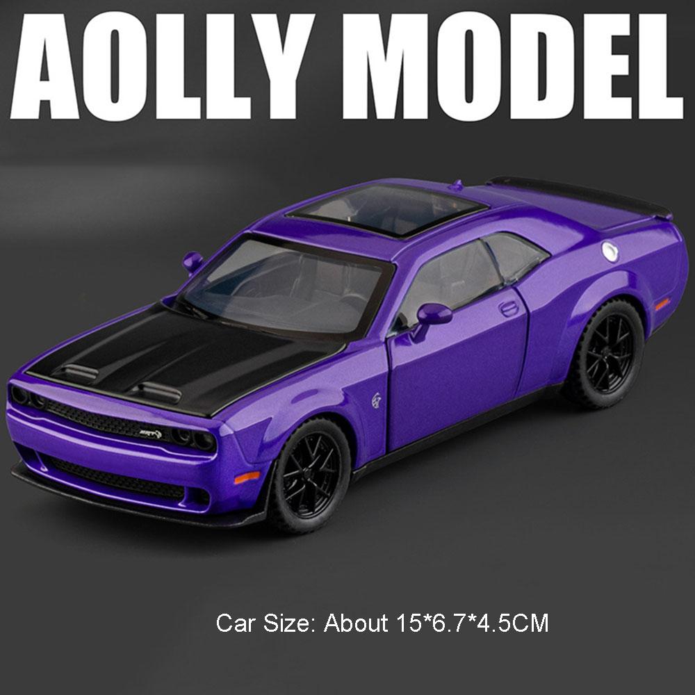 Scale 1:32 SRT Hellcat Viper Car Model Toy Shock Absorption Doors Opened Pull Back Sports Cars Models Toys Metal Ornaments
