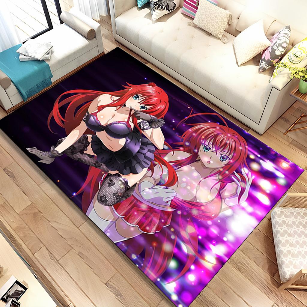 Sexy Girl High School DxD Anime Area Rug,Carpet for Home Living Room Bedroom Sofa Doormat Decor,kids Non-slip Floor Mat Gift