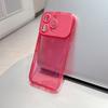 Candy Color Mirror Stand Holder Transparent Phone Case For iPhone 7 8 11 12 13 14 15 16 Plus Pro X XS XR Max