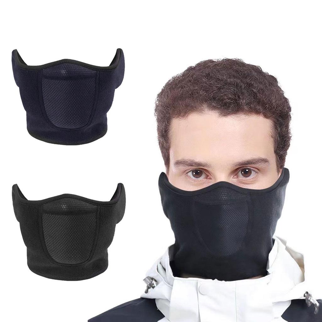 Warm Mask Winter Windproof Outdoor Fishing Sports Running Cycling Face Cover Polar Fleece Half Mask Ear Protection