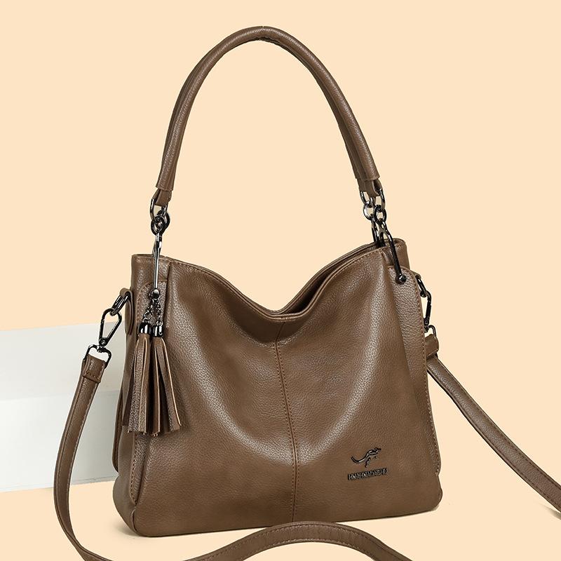 

Женская сумка кроссбоди из мягкой кожи высокого класса, Ретро сумка для поездок на работу, Сумка на плечо, Изысканная сумка большой вместимости 30*12*27cm хаки