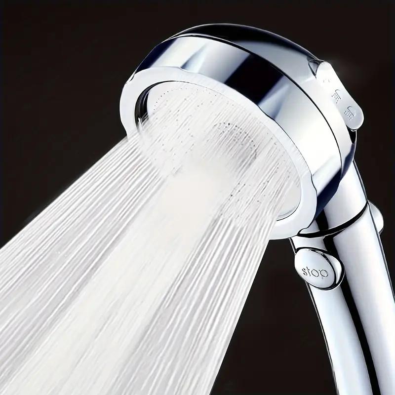 Dusche im deutschen Stil Silber 1 Stück Booster-Duschkopf für Zuhause zum Duschen und Baden Druckbeaufschlagter Duschkopf mit großer Wasserausgabe