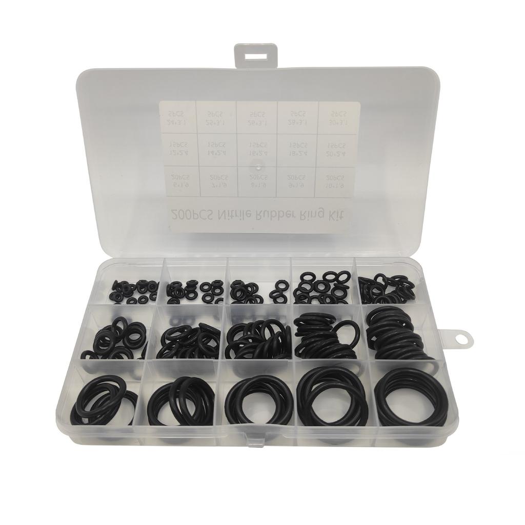 NBR VMQ FKM CS Rubber O Ring Seal Set Automotive Plumbing Air Waterproof Black Washer Kit for Car Repair Faucet