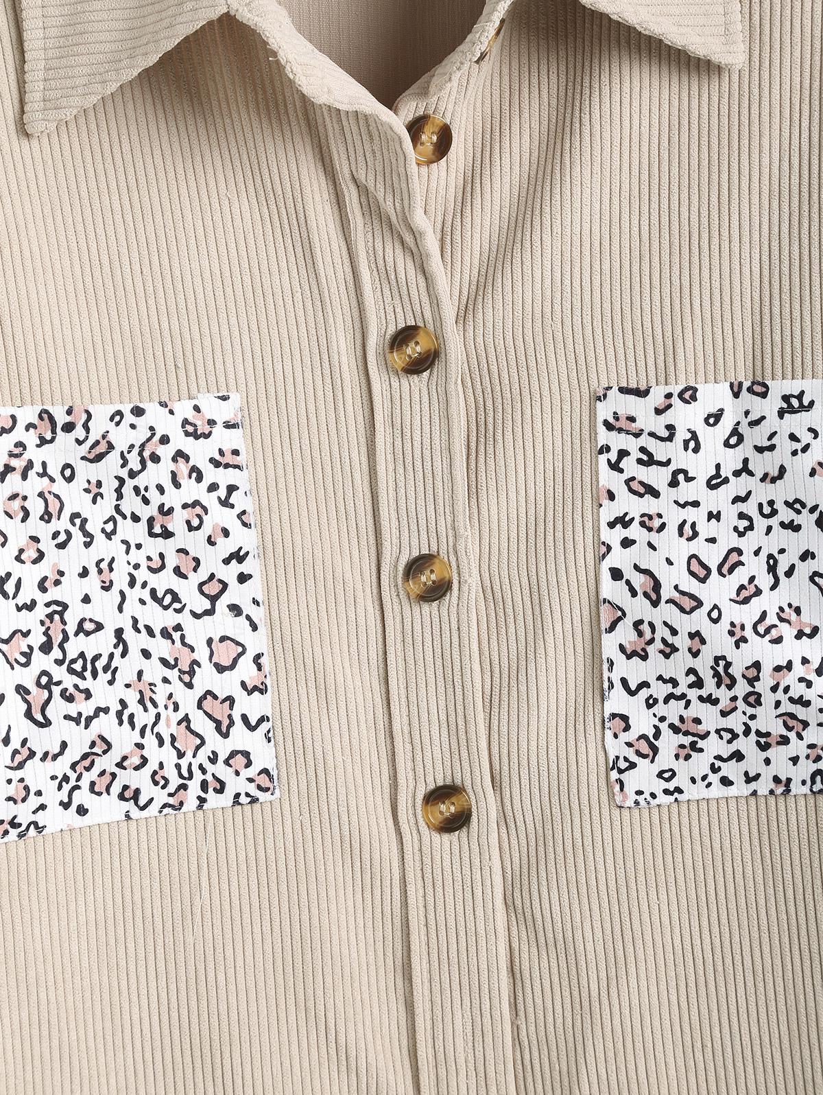 ZAFUL Женская повседневная куртка с высокой посадкой и леопардовым принтом — фото 4