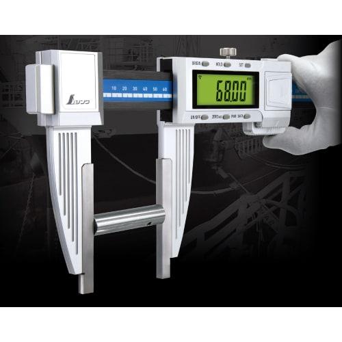 Shinwa Sokutei Digital Caliper, Large Character 2, 1500mm, Dustproof and Waterproof, with Data Transfer Function, 19963