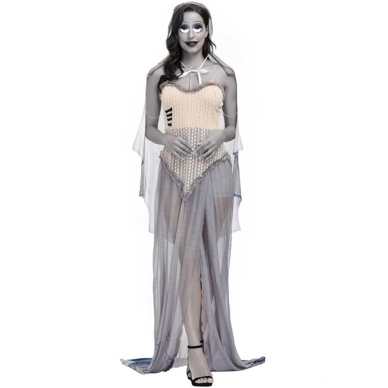 M-XL Corpse Bride Costume Set Victor Emily Halloween Cosplay Outfit Couples