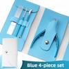 4 PCS Manicure Set Tool Cuticle Skin Scissors Steel Push Dead Leather Fork Nail Clipper Cleaning Nails Remover Pusher Pedicure