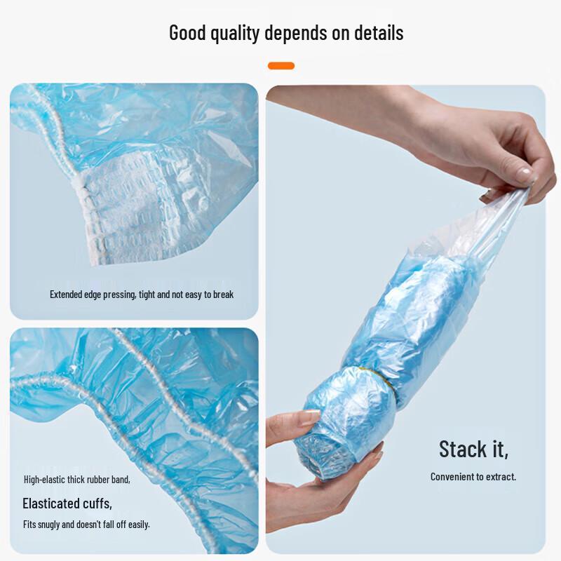 CHAHUA 100-Pack Disposable Shoe Covers