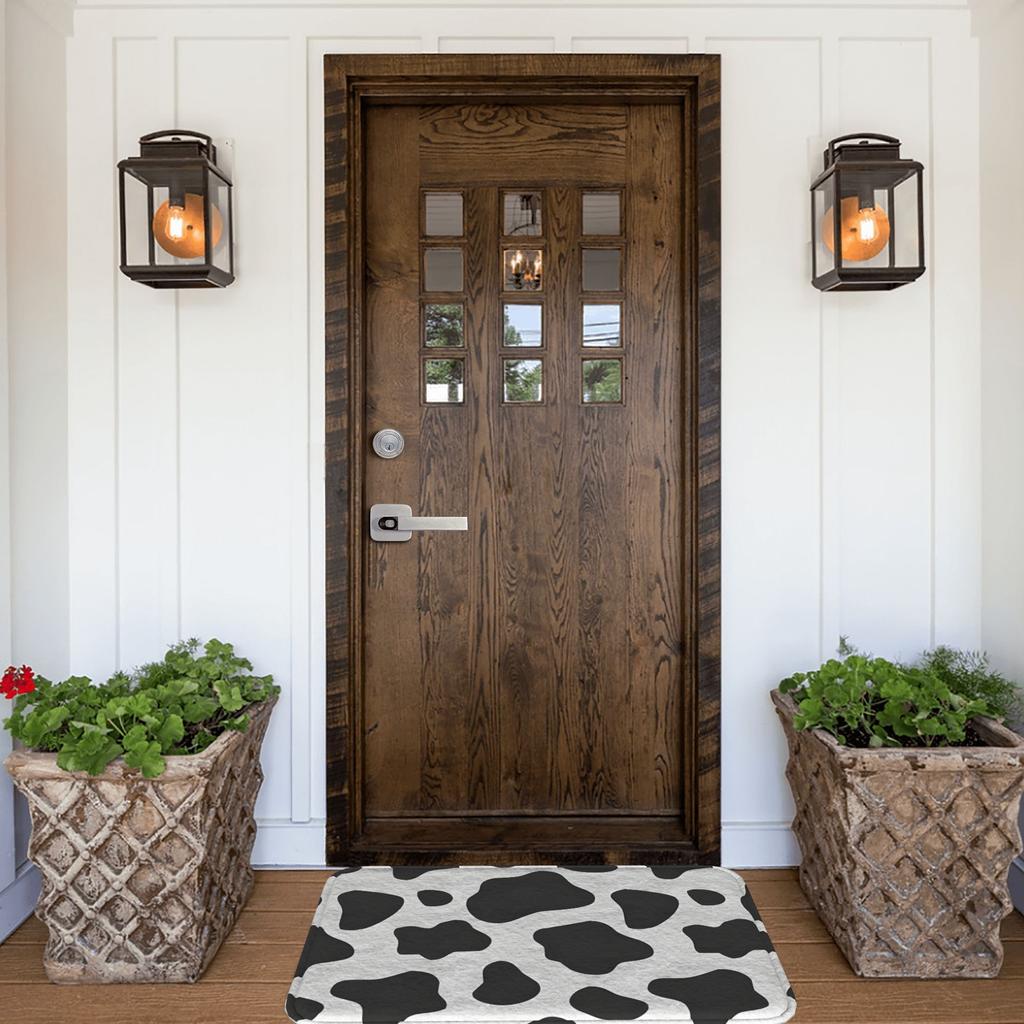 1PC Black and White Patches Kitchen Rug Non-Slip Door Mats Pop Design Bathroom Rug Bath Mat Carpet for Home Sink Laundry Decor