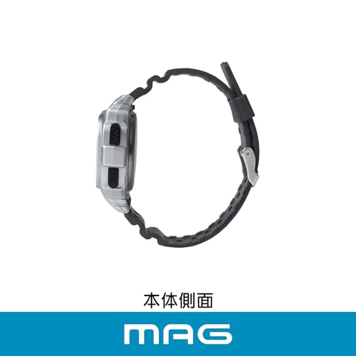 MAG Digital Watch, Solar Powered, Dual Power, Waterproof, Urethane Strap, Small Size, Suitable for Children, MW-551A, Silver