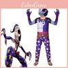 Sundrop Fnaf Clown Cosplay Abbigliamento Ragazzi Ragazze Tuta Maschera Tuta da Festa Unica e Fatta a Mano