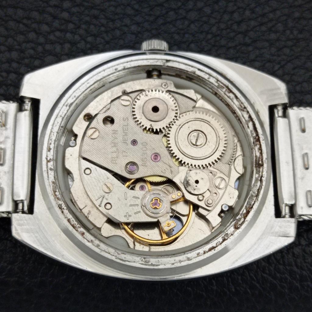 VINTAGE ALLWYN 6300A HAND-WINDING INDIA MENS ORIGINAL DIAL WATCH a706079-1