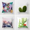 Nordic Style Tropical Plant Cactus Pattern Cushion Cover Sofa Car Office Pillowcase Home Decor Pillowcase