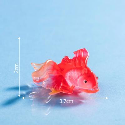 1 ks Miniaturní pryskyřičná figurka zlaté rybky pro dekorace do akvária Mini barevná simulační zlatá rybka Mikro krajina Potřeby pro domácí mazlíčky