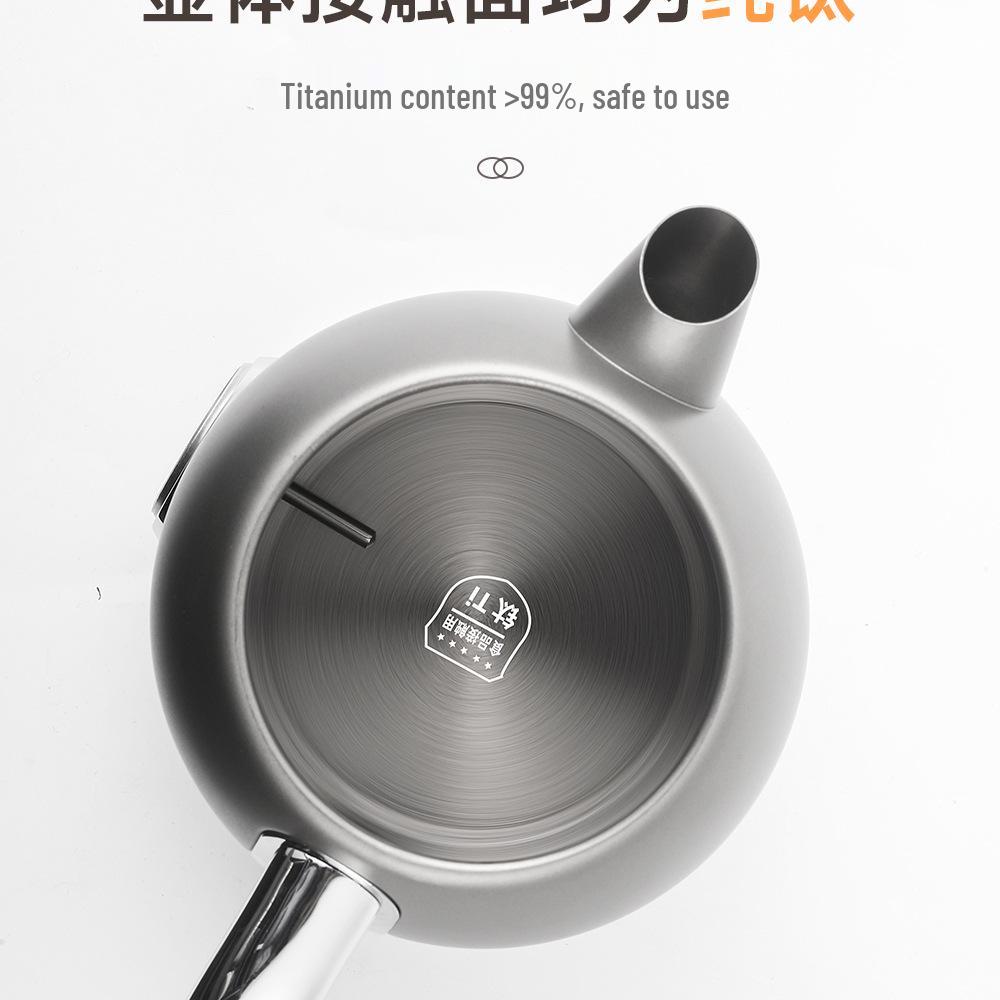 Electric Pure Titanium Kettle, 2L Capacity, for Boiling, Keeping Warm, and Brewing Tea At Home or Office, with Auto Power-Off Feature.