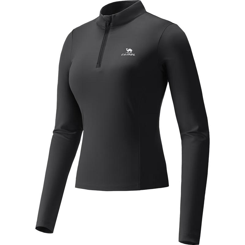 CAMEL Quick-Dry Stand-Collar Long Sleeve Sports T-Shirt XL