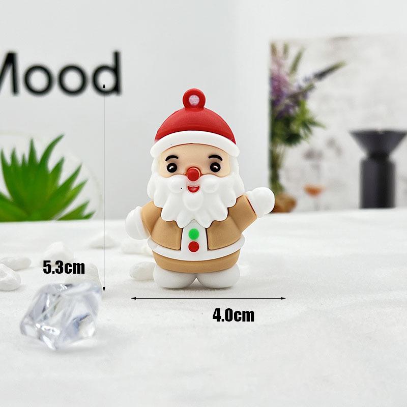 Christmas Resin Keychain Set - Festive Santa Tree Charms with Metal Hooks for Gifts Bags & Home Decor