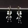 French Fashion Pearl Bride Earrings: Elegant High-End Ear Clips for Women