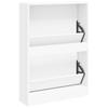 Shoe Cabinet White 59 x 17 x 81 cm Engineered Wood