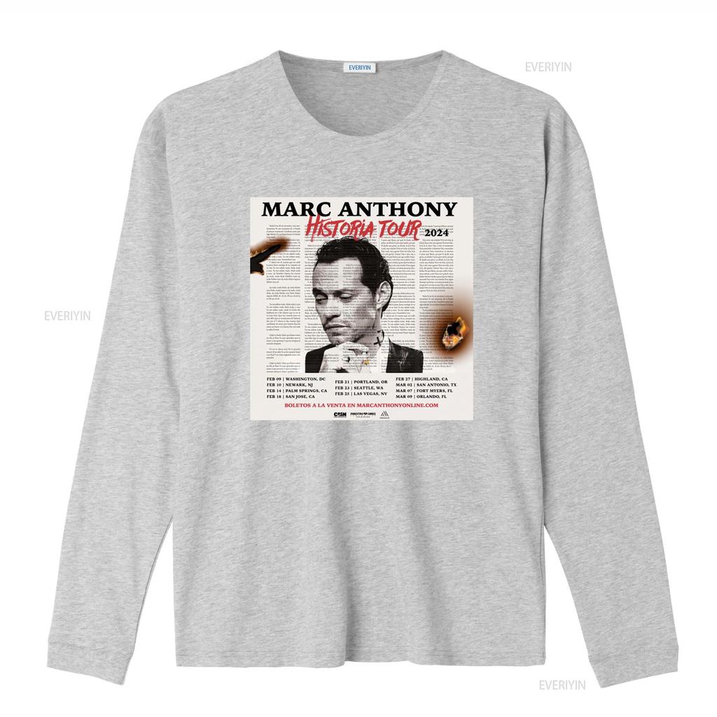 Marc Anthony Historia Tour 2024 T Shirt Classic Design Music Fans All Sizes S 3XL vintage Washed Casual Unisex fashion Soft