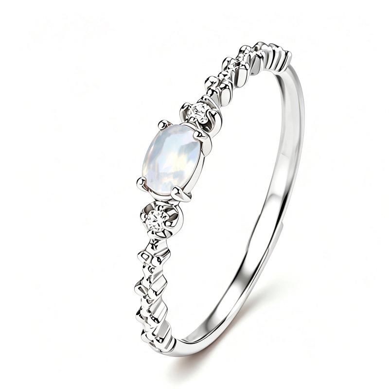 Twelve Zodiac S925 Sterling Silver Adjustable Ring with Colorful Gemstones for Women