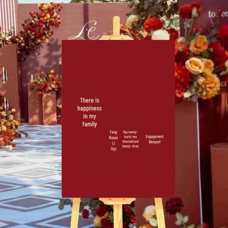 Custom Wedding Ceremony Welcome Sign: Engagement Directional Decor with Water Background