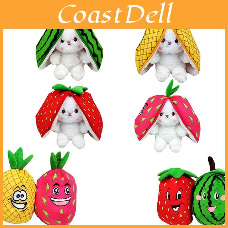 Cute Strawberry Bunny Plush Toy Soft And Fluffy Stuffed Animal For Kids And Girls