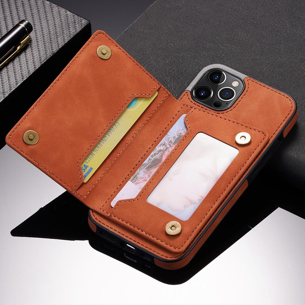 Premium Leather Phone Case for iPhone 13 Pro Max and Samsung S22 - Multi-functional and Protective Apple Skin-feel Design