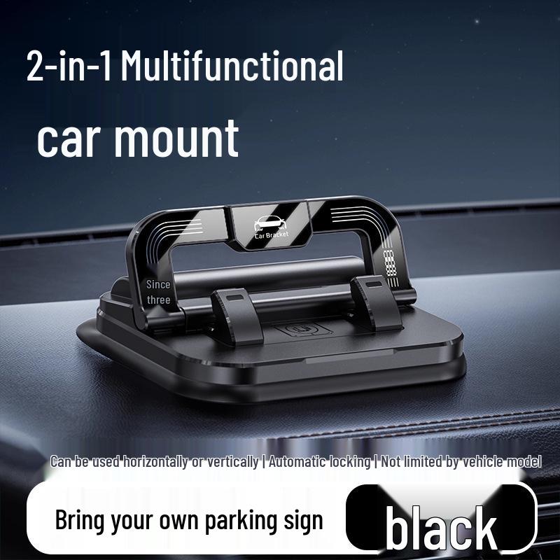 Multifunctional Car Dashboard Phone Holder & Temporary Parking Number Plate
