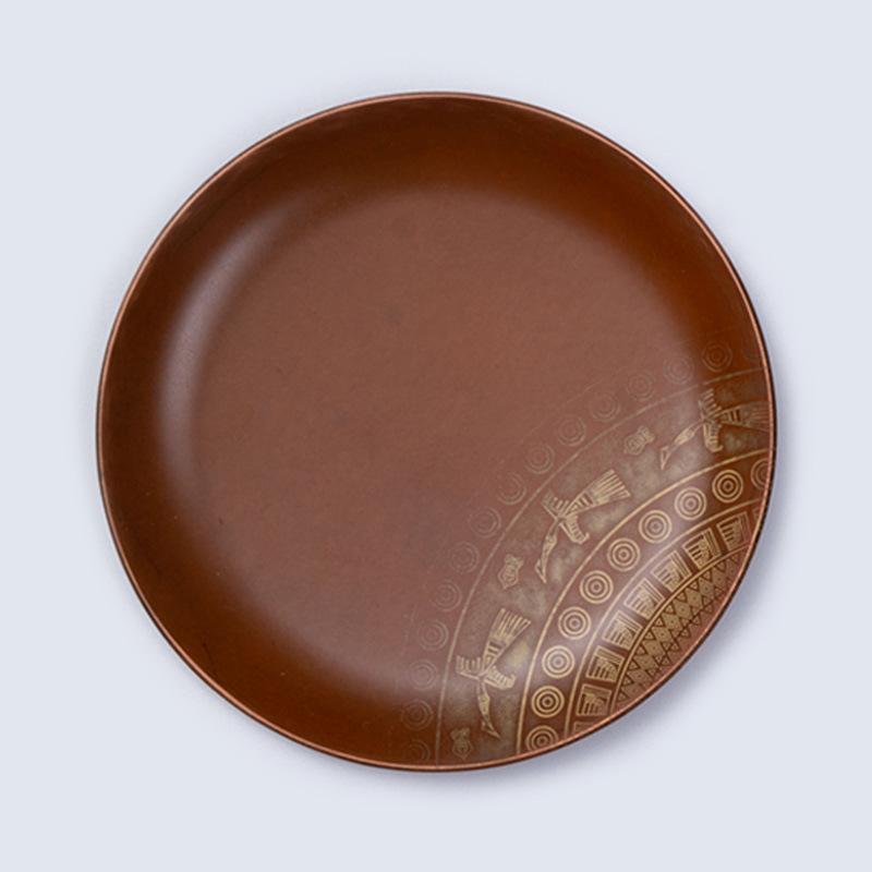 

Retro Copper Round Tea Cup Mat Heat Insulation Anti-skidding Mug Mats Table Pad Household Kung Fu Tea Ceremony Accessories New