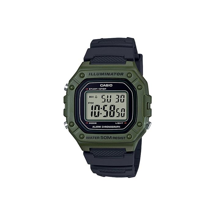 CASIO G Shock W 218H 3A W-218H-3A Black Green