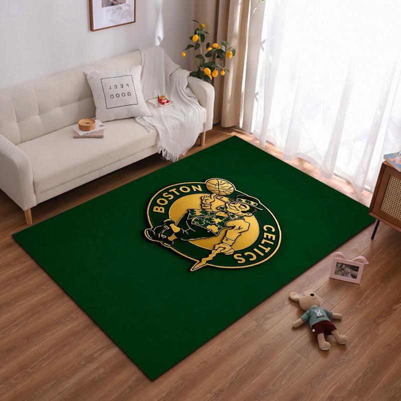 Boston Celtics Logo Themed Non-slip Rug Suitable for Living Room and Bedroom Sofas Sofas