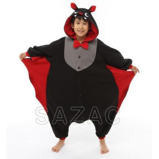 

SAZAC Fleece Bat Kigurumi for 130cm Children, чёрный