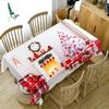 Tablecloth Golden Christmas Tree Socks And Elk Pattern Rectangular And Round Table Cloth Thicken Cotton Cover Towel