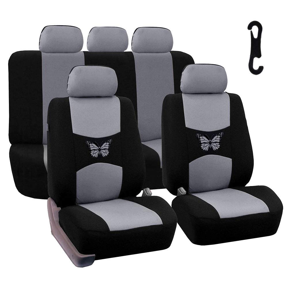 readygohigh Seat Covers for Kei All Set of or Headrest Front Seat Rear Seat Cushion Apron Seat Hook Universal Car for Kei Cars and Standard All Seats