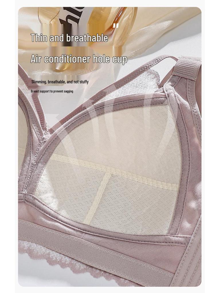 Plus Size Ultra-thin Comfort Bra: Enhances Big Chest, No Underwire, Adjustable Support, Side Boob Control