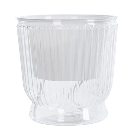 Self Watering Plant Pot Plastic Flower Pot with Water Reservoir Wick Ropes Modern Indoor Planter for Home Office