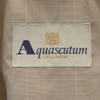 Aquascutum Check Pattern Stainless Collar Coat 9 Brown Women Used